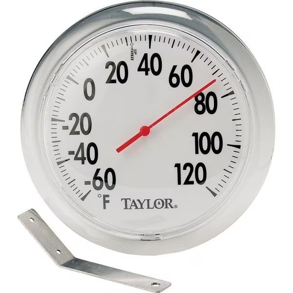 Taylor 5630 Thermometer, 6 in Display, 60 to 120 deg F, Metal Casing, MultiColor Casing, Acurite, Mfr#: 00346A2