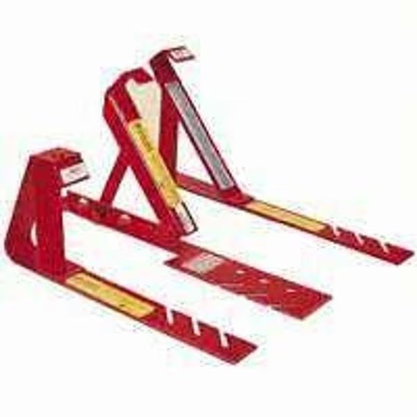 Fixed Roof Bracket, Adjustable, Steel, Red, PowderCoated, For 1812 Fixed Pitch Roofs, Qual-Craft, Mfr#: 2503
