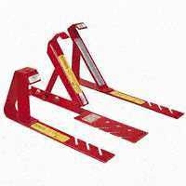 Fixed Roof Bracket, Adjustable, Steel, Red, PowderCoated, For 1212 Fixed Pitch Roofs, Qual-Craft, Mfr#: 2504