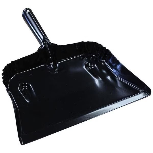 Open Dustpan, 712 in L, 1234 in W, Steel, Black, EnamelCoated, Fulton, Mfr#: 182B-20PK
