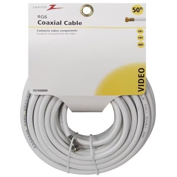 Coaxial Cable, Zenith, Mfr#: VG105006W