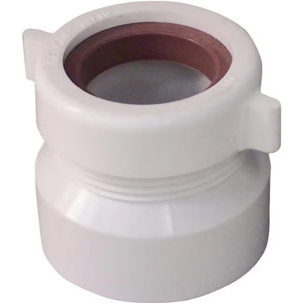 CANPLAS 192860A Trap Pipe Adapter, 112 x 114 in, 112 in, MNPT x Hub, PVC, White, Genova, Mfr#: 192859A