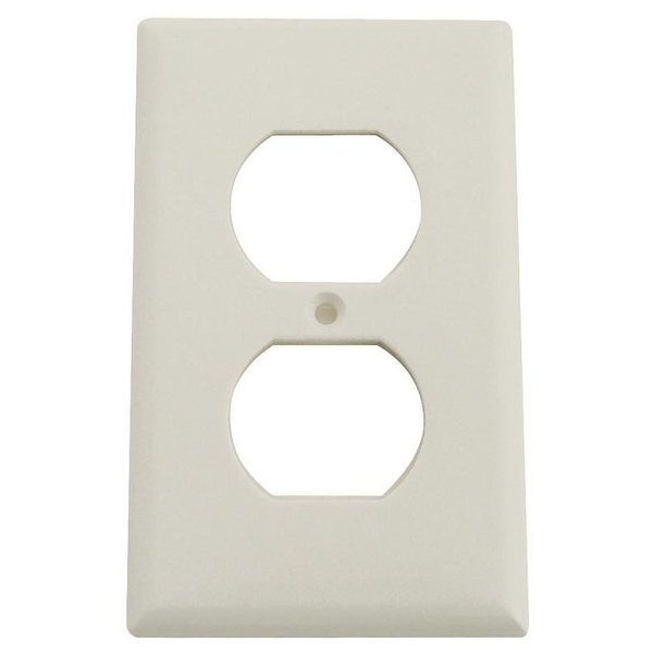 Receptacle Wallplate, 412 in L, 234 in W, 1 Gang, Thermoset, White, HighGloss, Eaton Wiring Devices, Mfr#: 2132W-BOX