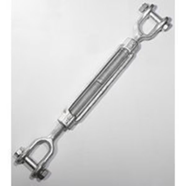 BARON 19-3/8X6 Turnbuckle, 1200 lb Weight Capacity, Jaw Fitting A, Jaw Fitting B, Galvanized Steel, Baron, Mfr#: 19-3/8X6