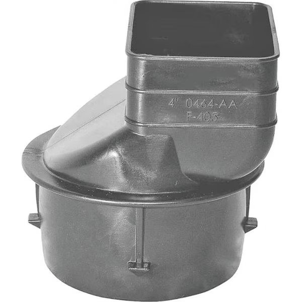 ADS Downspout Adapter, Polyethylene, Black, Hancor, Mfr#: 0465AA