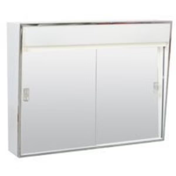 Zenith 701L Medicine Cabinet with Incandescent Light, 2-Shelf, Steel, White, Zenith, Mfr#: 701L