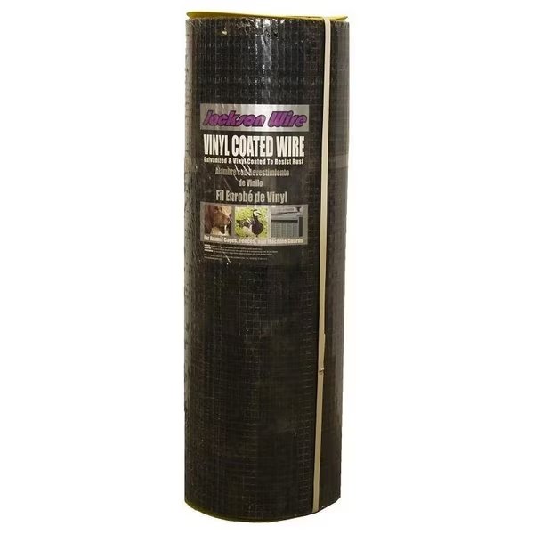 11 03 38 24 Hardware Cloth, 100 ft L, 36 in W, 19 Gauge, 12 x 12 in Mesh, Galvanized, Black, Jackson Wire, Mfr#: 11033824