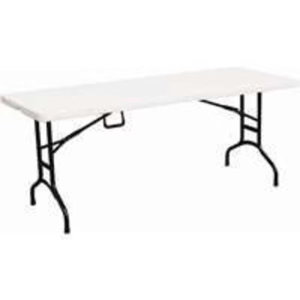 Simple Spaces TBL-072 Portable Folding Table, White, Simple Spaces, Mfr#: TBL-072