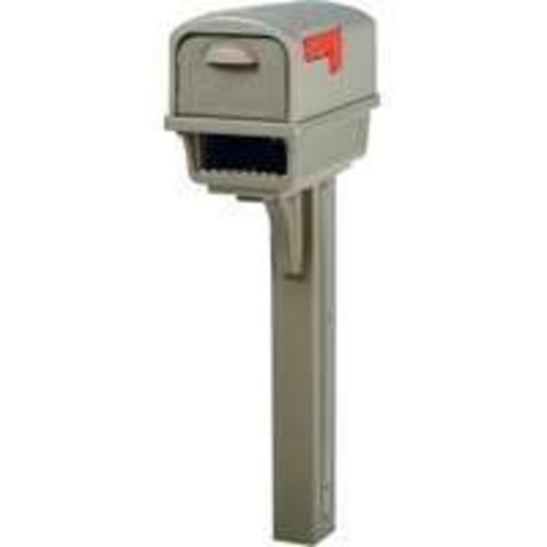 Gibraltar Mailboxes Gentry GGC1M0000 Mailbox Post Combo, 1000 cu-in Mailbox, Plastic Mailbox, Mocha, Gibraltar Mailboxes, Mfr#: GGC1M0000