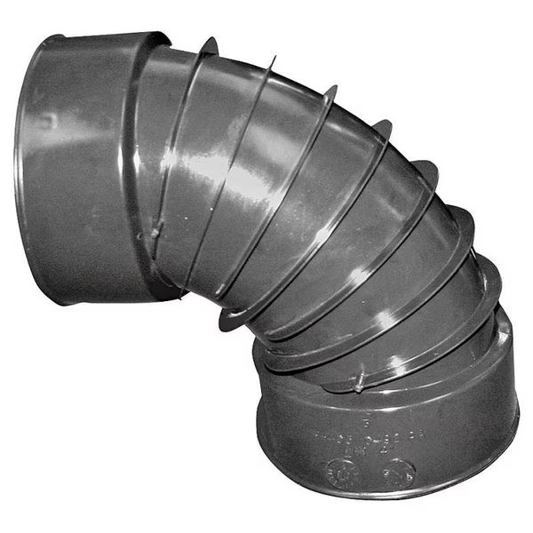 ADS Drain Pipe Elbow, 4 in, SnapLock, 90 deg Angle, Polyethylene, Black, Hancor, Mfr#: 0490AA