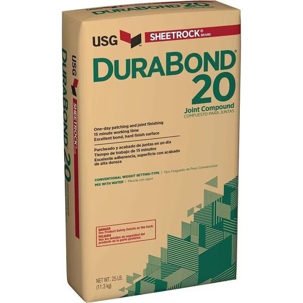 Durabond Joint Compound, Powder, White, 25 lb, Usg, Mfr#: 380581