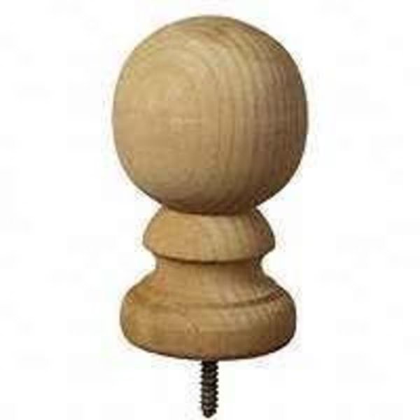 UPF 106088 Post Top, 5-1/4 in H, Pine, White, Upf, Mfr#: 106088