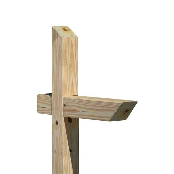 Mailbox Post, 4 in L, 4 in W, 72 in H, Wood, PressureTreated, Upf, Mfr#: 106053