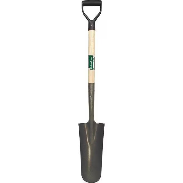 Drain Spade Shovel, 5-1/4 in W Steel Blade, 27 in L Hardwood Handle W/ D-Grip, Union Tools, Mfr#: 47107