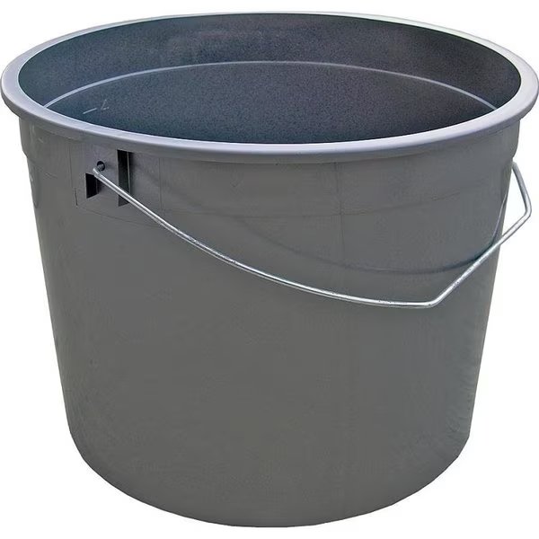 01605 Ringfree Pail, 5 qt Capacity, Plastic, Silver, Encore Plastics, Mfr#: 1000535