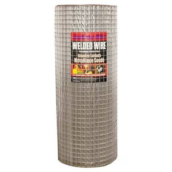 10 04 36 14 Welded Wire Fence, 100 ft L, 24 in H, 1 x 2 in Mesh, 14 Gauge, Galvanized, Jackson Wire, Mfr#: 10043614