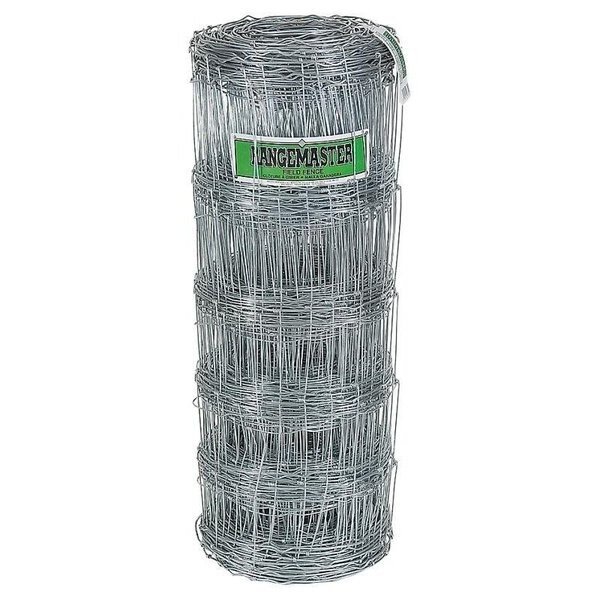 Field Fence, 330 ft L, 39 in H, 12 ga Gauge, Steel, Galvanized, Rangemaster, Mfr#: 6659