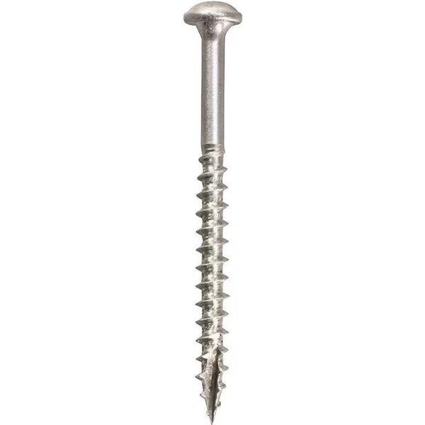 Wood Screw, #8, 2-1/2 in, Stainless Steel, Kreg, Mfr#: SML-C250S5-50