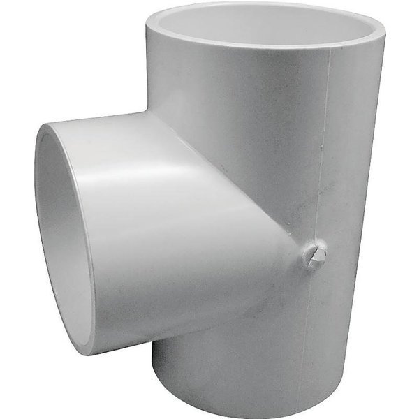 LASCO 401040BC Pipe Tee, 4 in, Slip, PVC, SCH 40 Schedule, Genova, Mfr#: 401040-BC