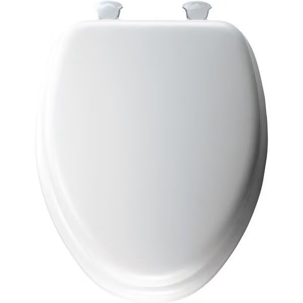 115EC00 Toilet Seat with Cover, Elongated, VinylWood, White, Twist Hinge, Mayfair, Mfr#: 115EC-000