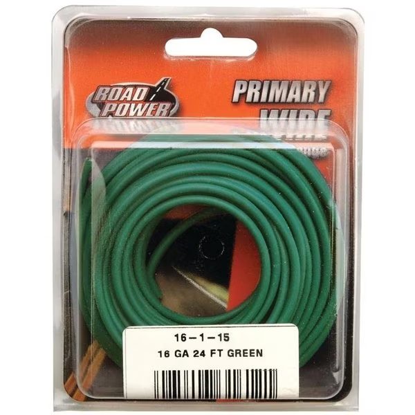 Road Power Electrical Wire, 16 AWG Wire, 2560 V, Copper Conductor, Green Sheath, Cci, Mfr#: 56422033/16-1-15