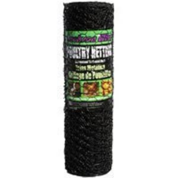 Jackson Wire 12 01 25 29 Poultry Hex Netting, 1 in Mesh, 50 ft L, 36 in W, 20 ga, Jackson Wire, Mfr#: 12012529