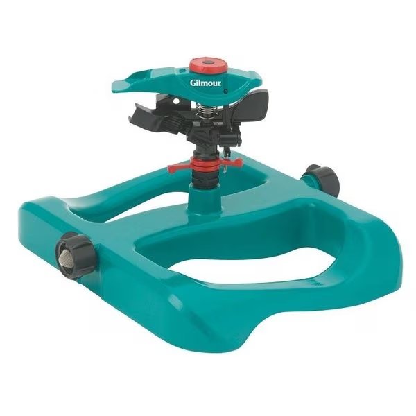 Sprinkler with Base, 5670 sqft, Circular, Spray Nozzle, Polymer, Gilmour, Mfr#: 842003-1001