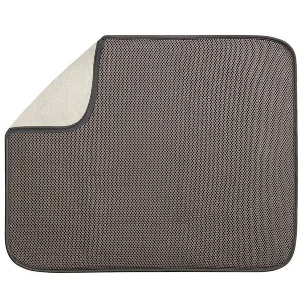Drying Mat, 18 in L, 16 in W, Microfiber TerryPolyester, Interdesign, Mfr#: 40131