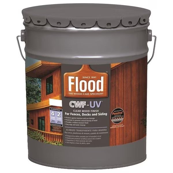 Wood Finish, Natural, Liquid, 5 gal, Can, Flood, Mfr#: FLD542-05