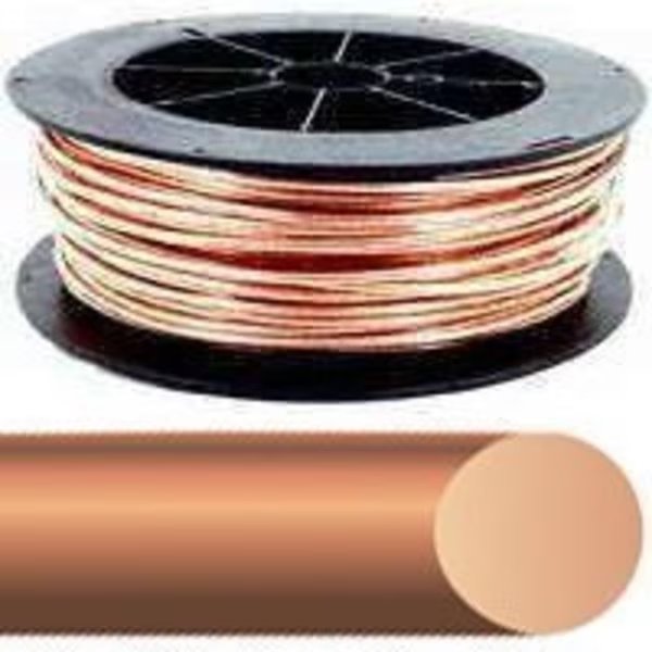 Southwire 4SOLX200BARE Electrical Wire, 200 ft L, 4 AWG, Solid, Southwire, Mfr#: 4SOLX200BARE