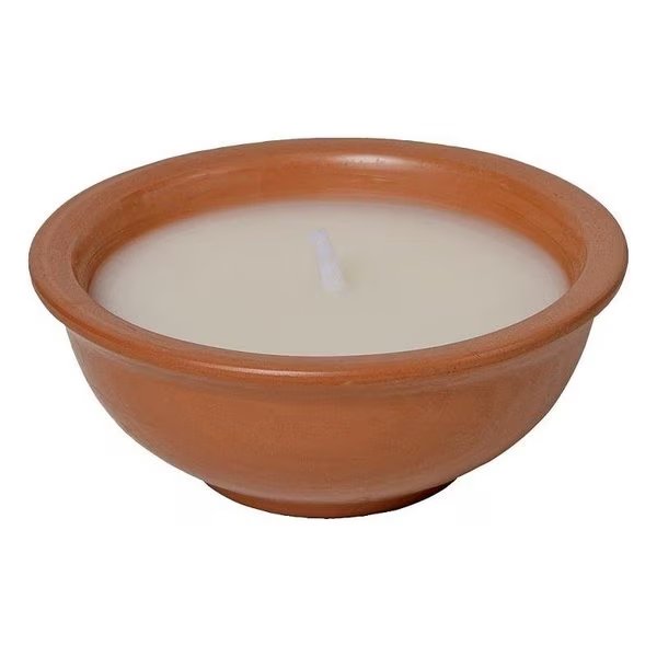 Y2404 Terracotta Candle, Bowl, Terracotta, Citronella, 34 to 39 hrs Burn Time Carton, Seasonal Trends, Mfr#: Y2646