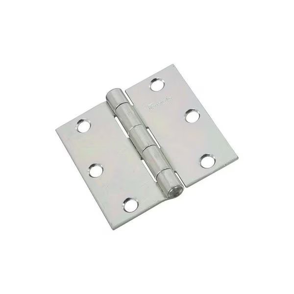 Utility Hinge, 3 in W Frame Leaf, 008 in Thick Frame Leaf, Steel, Zinc, Riveted Pin, 50 lb, National Hardware, Mfr#: N261-644
