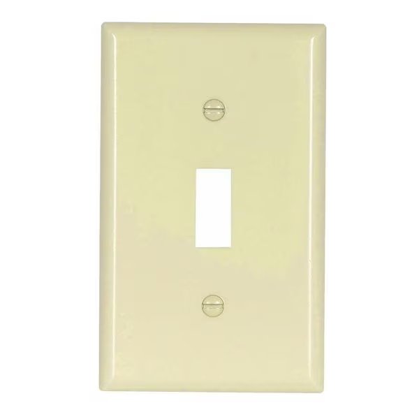 Wallplate, 412 in L, 234 in W, 1 Gang, Thermoset, Light Almond, HighGloss, Eaton Wiring Devices, Mfr#: 2134LA-BOX