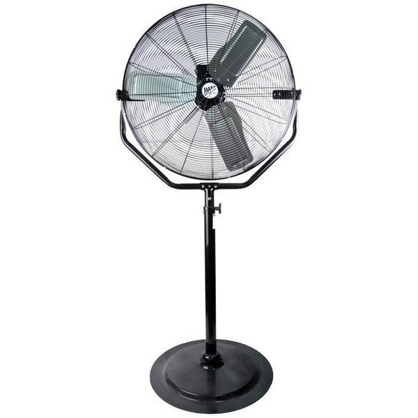 HVPF 30 YOKE HighVelocity Pedestal Fan, 120 V, 165 A, 360 deg Sweep, 30 in Dia Blade, Black, Maxx Air, Mfr#: HVPF30/YOKE
