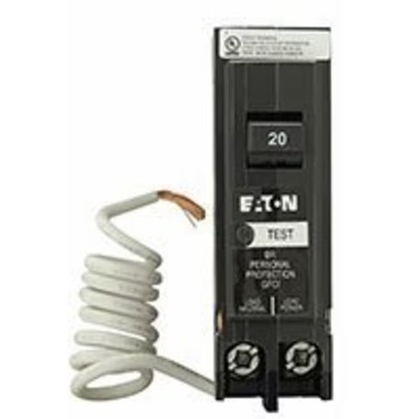 Circuit Breaker, BRN Series, 20A, 1 Pole, 120/240V AC, 10kA, Eaton Cutler-Hammer, Mfr#: BRN120GF