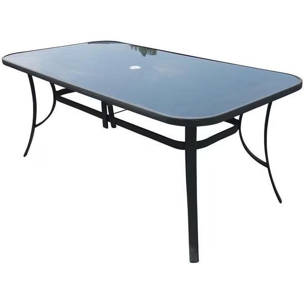 Outdoor Table, 60 x 38 in W, 34 x 15 mm D, 2856 in H, Steel Frame, Rectangular Table, Seasonal Trends, Mfr#: 50705