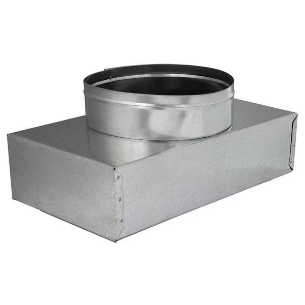Duct Boots, 15 in L, 6 in W, 12 in H, 30 ga Gauge, Steel, Galvanized, Imperial, Mfr#: GVL0133-B