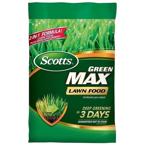 Green Max 44615A1 Lawn Food, Solid, Fertilizer, Iron, Gray, 1667 lb, Scotts, Mfr#: 44615A