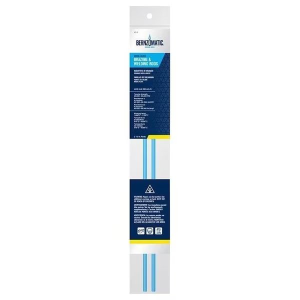 Brazing Rod, 12 in L, NickelSilver, Bernzomatic, Mfr#: NS3