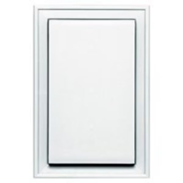 BUILDERS EDGE 130020001001 Mounting Block, 8-1/8 in W, White, Builders Edge, Mfr#: 130020001001