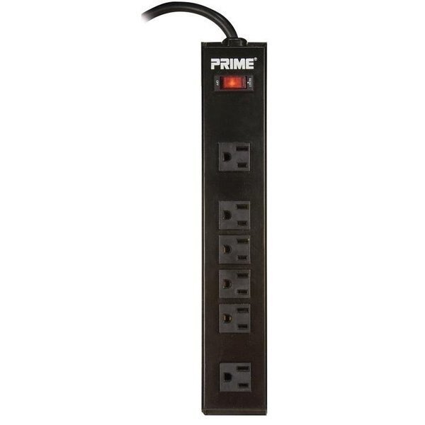 Power Outlet Strip, 6 Socket, 15 A, 125 V, Powerzone, Mfr#: OR801120