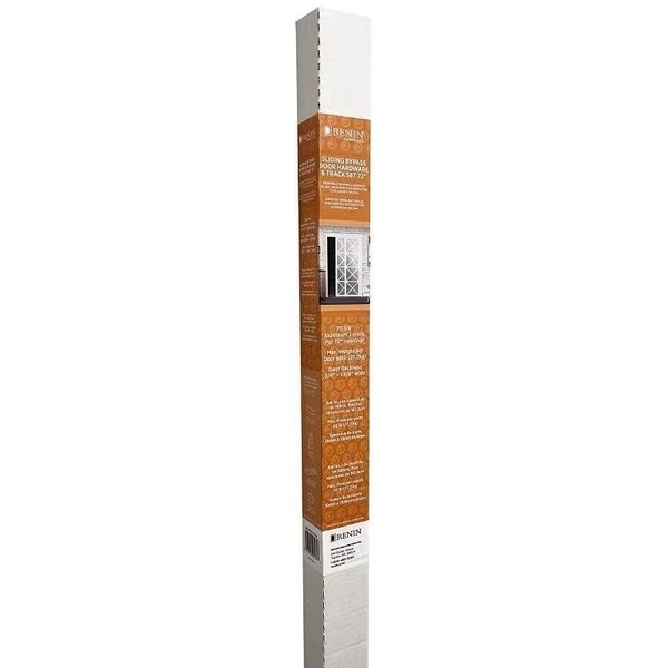 Door Hardware and Track Set, 72 in L Track, Aluminum, Renin, Mfr#: BP210K-07200-AL