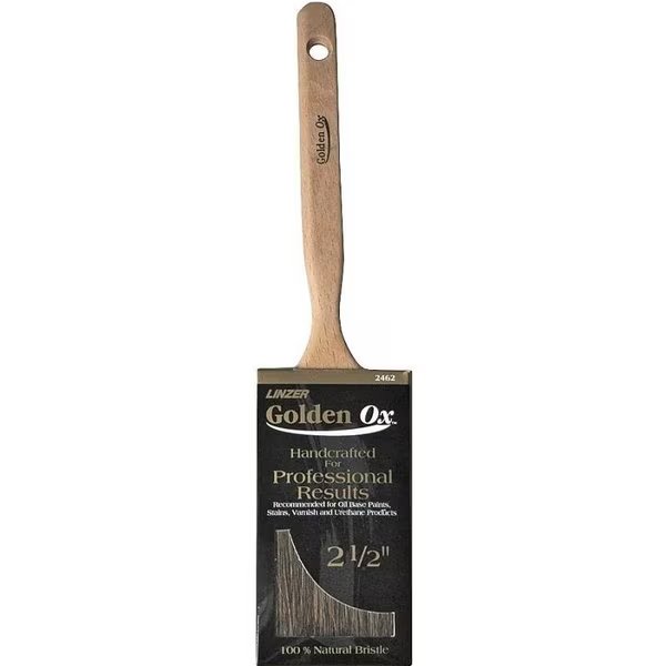 WC Paint Brush, 212 in W, 234 in L Bristle, Very Fine China Bristle, Flat Sash Handle, Linzer, Mfr#: 2462-2.5