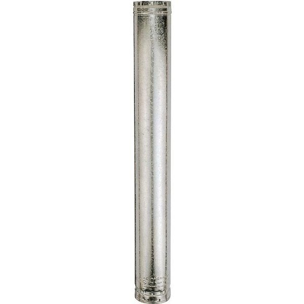 3E24 Type B Gas Vent Pipe, 3 in OD, 24 in L, Galvanized Steel, Ameri-Vent, Mfr#: 2999999999999999949668352
