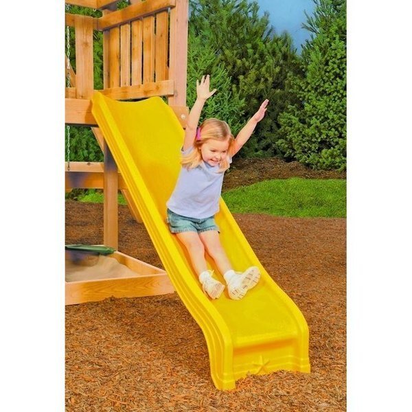 PS 8813 Scoop Slide, Conventional, HDPE, Yellow, For 48 in Playdeck, Playstar, Mfr#: PS8813