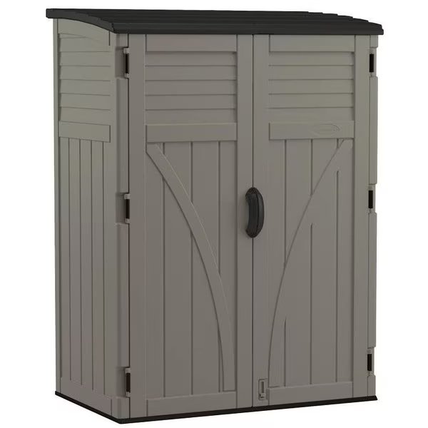 Vertical Shed, 54 cuft Capacity, 4 ft 5 in W, 2 ft 812 in D, 5 ft 1112 in H, Resin, Suncast, Mfr#: BMS5700SB