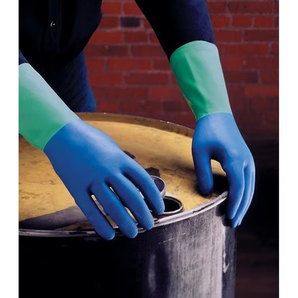 HeavyDuty Protector Gloves, M, Rubber, Blue, Spontex, Mfr#: 11952