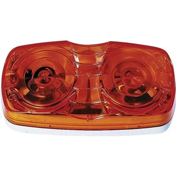 Marker Light, 12 V, Incandescent Lamp, Amber Lens, Surface Mounting, Pm Company, Mfr#: V138A