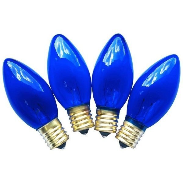 Replacement Bulb, 7 W, Intermediate Lamp Base, Incandescent Lamp, Transparent Blue Light, Santas Forest, Mfr#: 19254