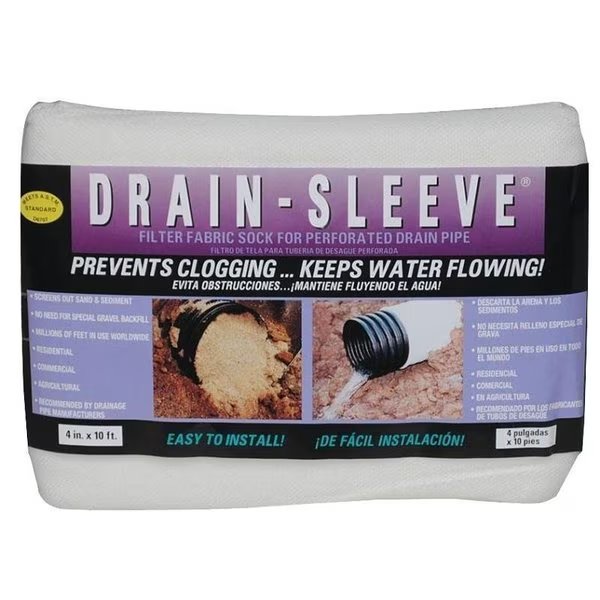 Drain Sleeve Sock, Fabric, Carriff, Mfr#: 04010-24